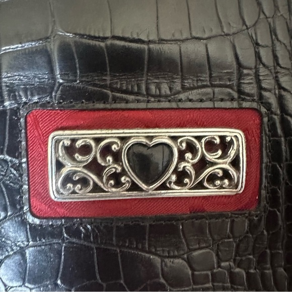 BRIGHTON RED BLACK HEART TRAVEL COSMETICS BAG - Picture 9 of 16